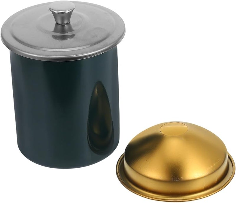 مطفأة سجائر من الفولاذ المقاوم للصدأ مقاومة للرياح مع غطاء - علبة رماد عديمة الدخان للفناء والمنزل والمكتب - Image 1